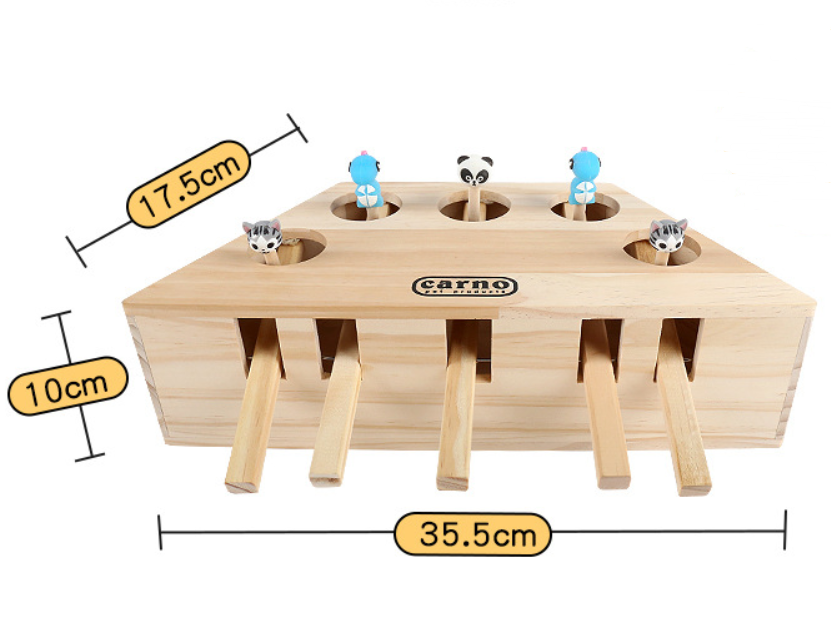 Solid Wood Cat Toy