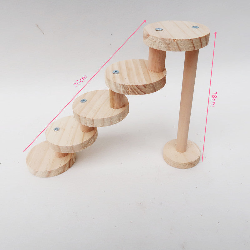 Hamster Toy Solid Wood Spiral Staircase