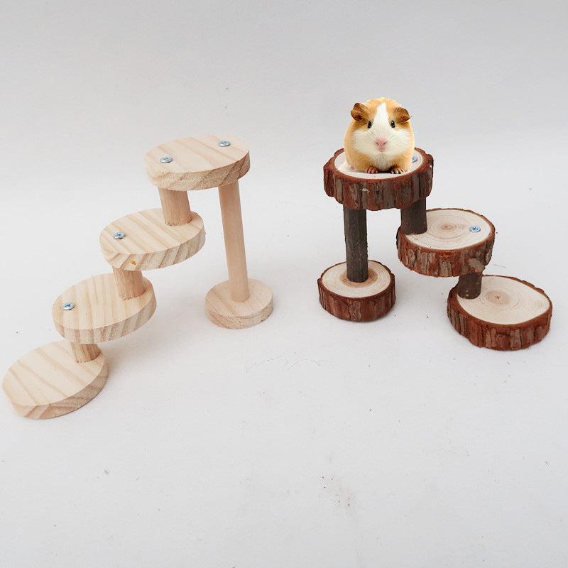 Hamster Toy Solid Wood Spiral Staircase