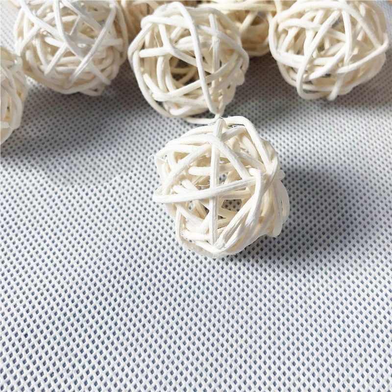 Biting Toy Accessories Parrot Claw White Vine Bal Rattan Ball 3cm