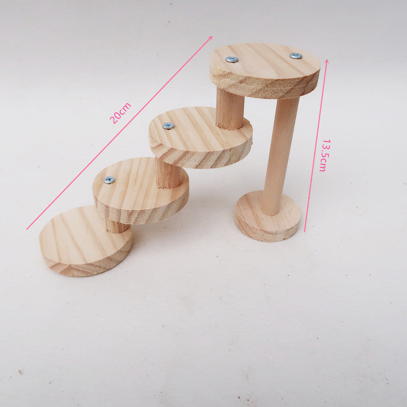 Hamster Toy Solid Wood Spiral Staircase